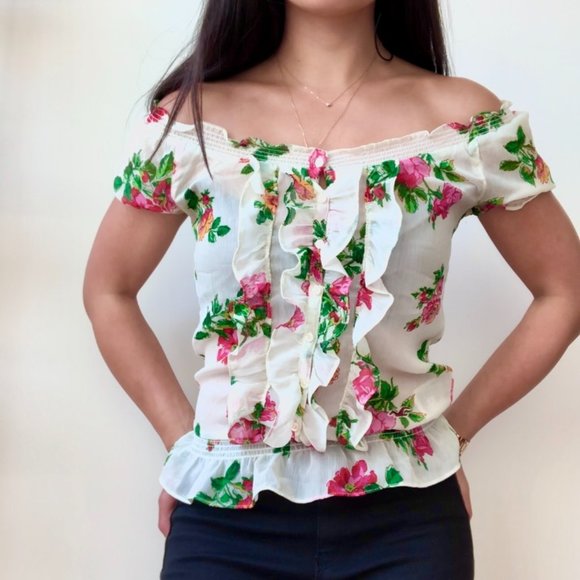 Hollister Floral Button-Down Short Sleeve - Picture 2 of 7